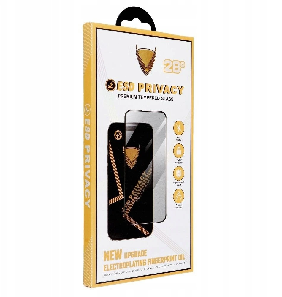 6D grūdintas stiklas, skirtas „Samsung S25 EDGE OG Premium Privacy Glass“ (juodas)
