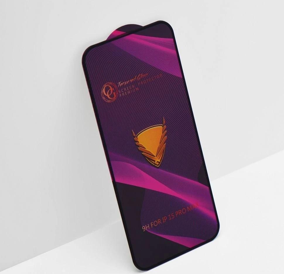 OG 6D Premium Glass - for Iphone 15 Pro Max juodas