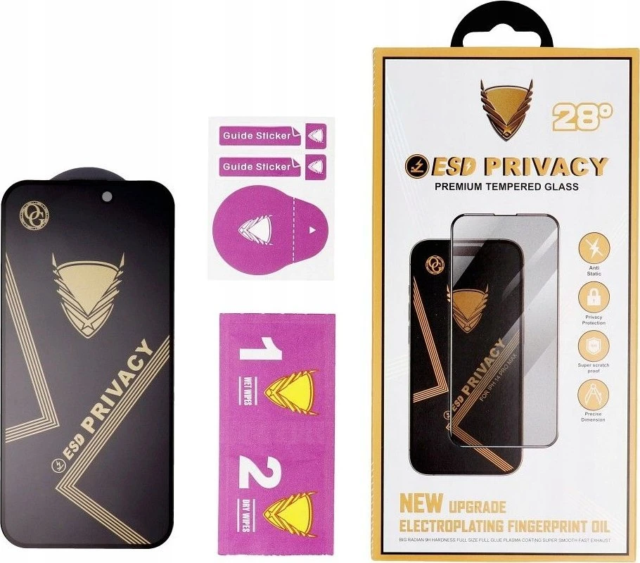 OG 6D Premium Privacy Glass - for Redmi Note 13 Pro 5G / Redmi Note 13 Pro+ 5G juodas