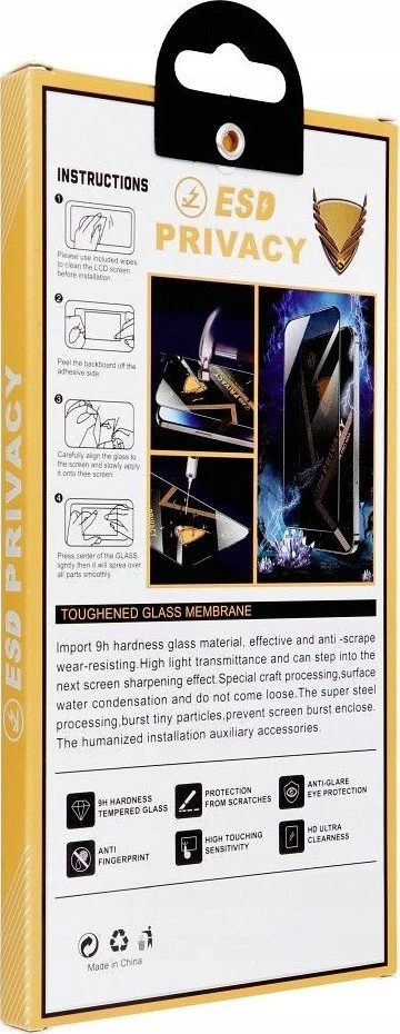 OG 6D Premium Privacy Glass - for Redmi Note 13 Pro 5G / Redmi Note 13 Pro+ 5G juodas