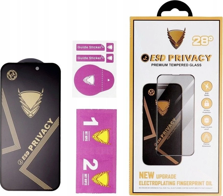 OG Premium Privacy Glass - skirtas Xiaomi Redmi 13C / Poco C65 juodas