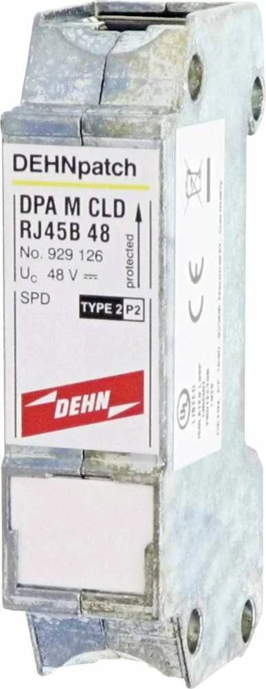 929126 Viršįtampio ribotuvas, 2 tipo DEHN pleistras, su 2 RJ45 lizdais 929126