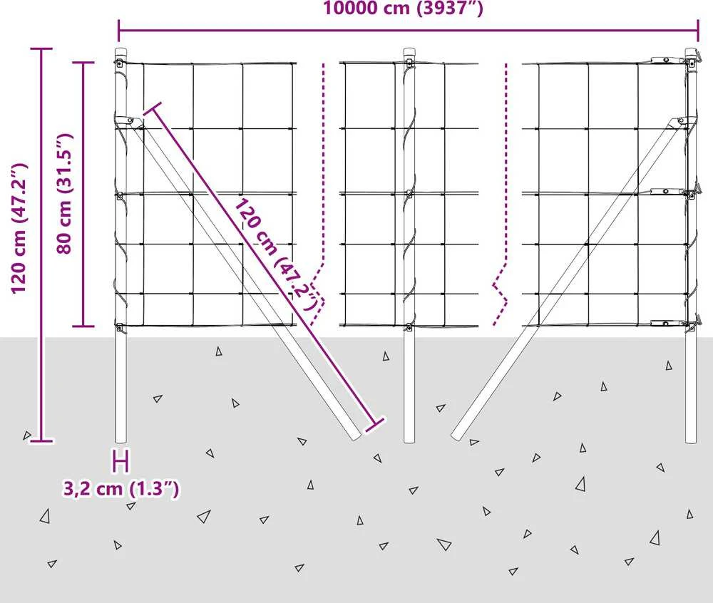 Pagrindo Suvirintas Vielos Tvora 100 x 0,8 m Sidabrinė