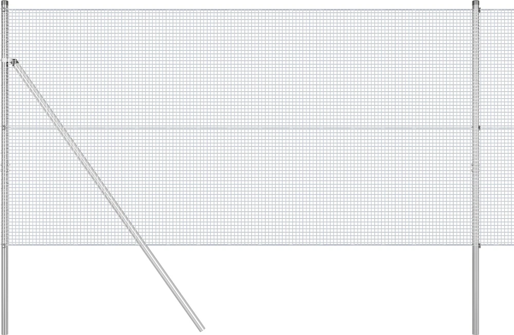 Suvirintas vielos tvora žemės tvirtinimas 25 x 1,4 m Sidabrinė