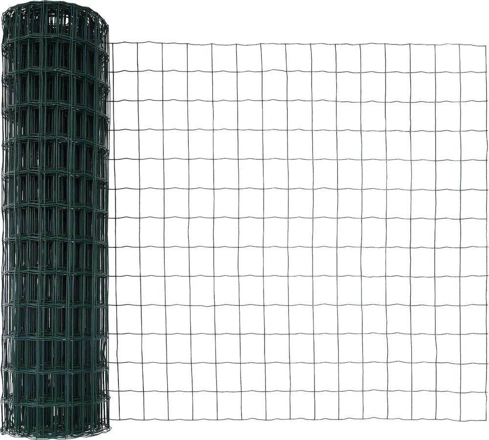 Euro tvora su smeigėmis 10 x 1,0 m PVC dengtas plienas Žalia