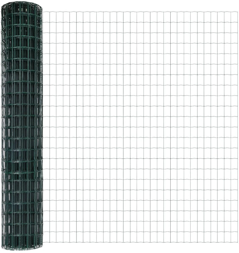 Euro tvoros su stulpu 10 x 1,6 m PVC dengtas plienas Žalia