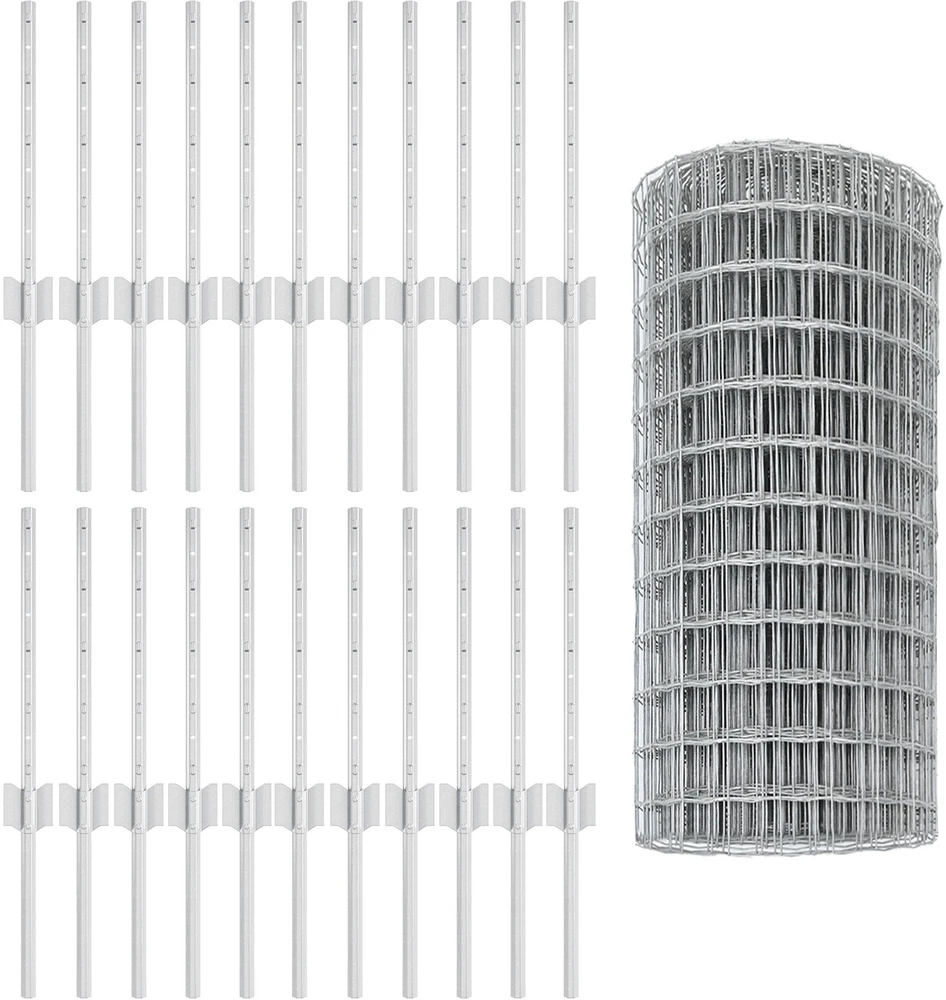 Euro tvoros su stulpu 50 x 0,4 m Galvanizuotas plienas