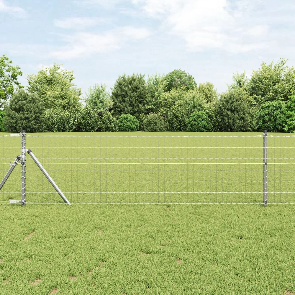 Lauko Euro tvoros gruntinis tvirtinimas 50 x 0,4 m Sidabrinė