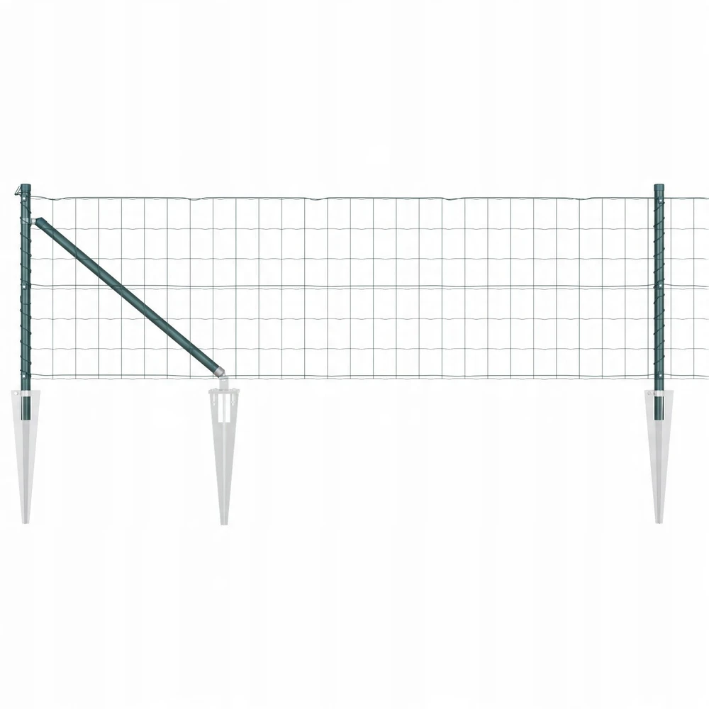 Euro tvora su smeigėmis 50 x 0,6 m PVC dengtas plienas Žalia