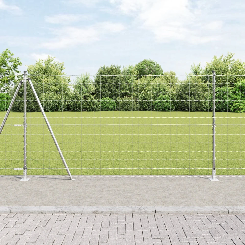Lauko Euro tvoros su betono pagrindu 25 x 1,2 m Sidabrinė