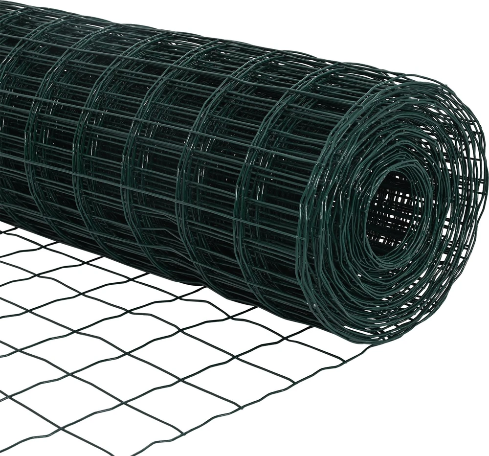 Euro tvora su smeigėmis 50 x 0,6 m PVC dengtas plienas Žalia