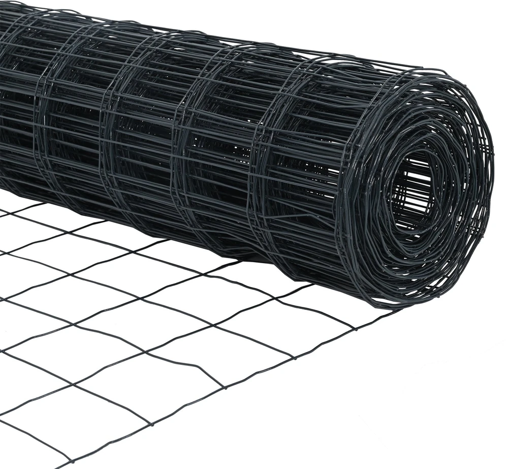 Euro tvora su smeigėmis 25 x 1 m PVC dengtas plienas Pilka