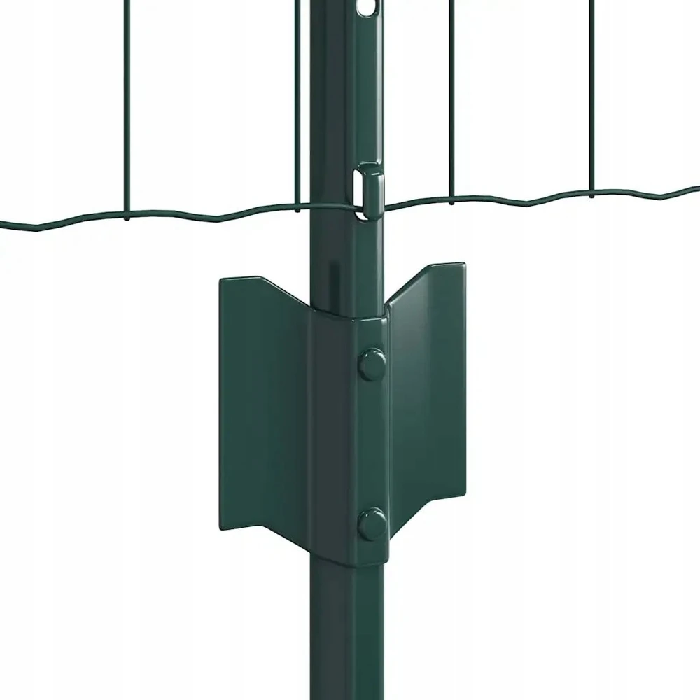 Euro tvoros su stulpu 10 x 0,4 m PVC dengtas plienas Žalia