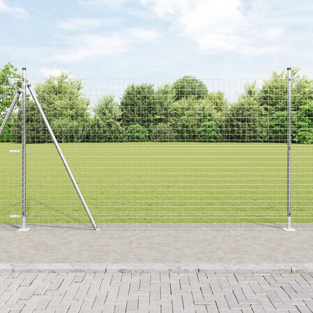 Lauko Euro tvoros su betono pagrindu 10 x 1,5 m Sidabrinė