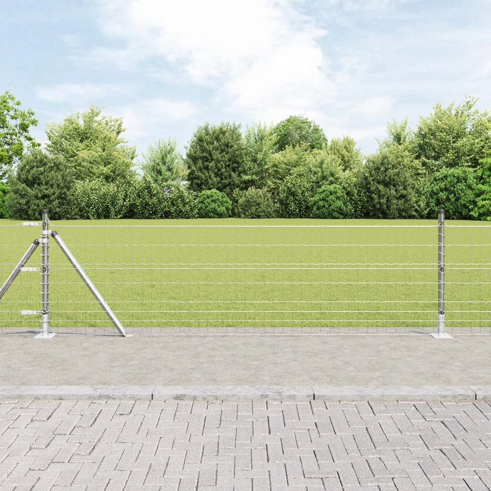 Lauko Euro tvoros su betono pagrindu 10 x 0,6 m Sidabrinė