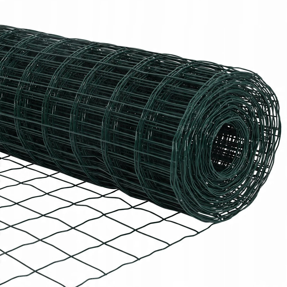 Euro tvora su smeigėmis 10 x 0,6 m PVC dengtas plienas Žalia