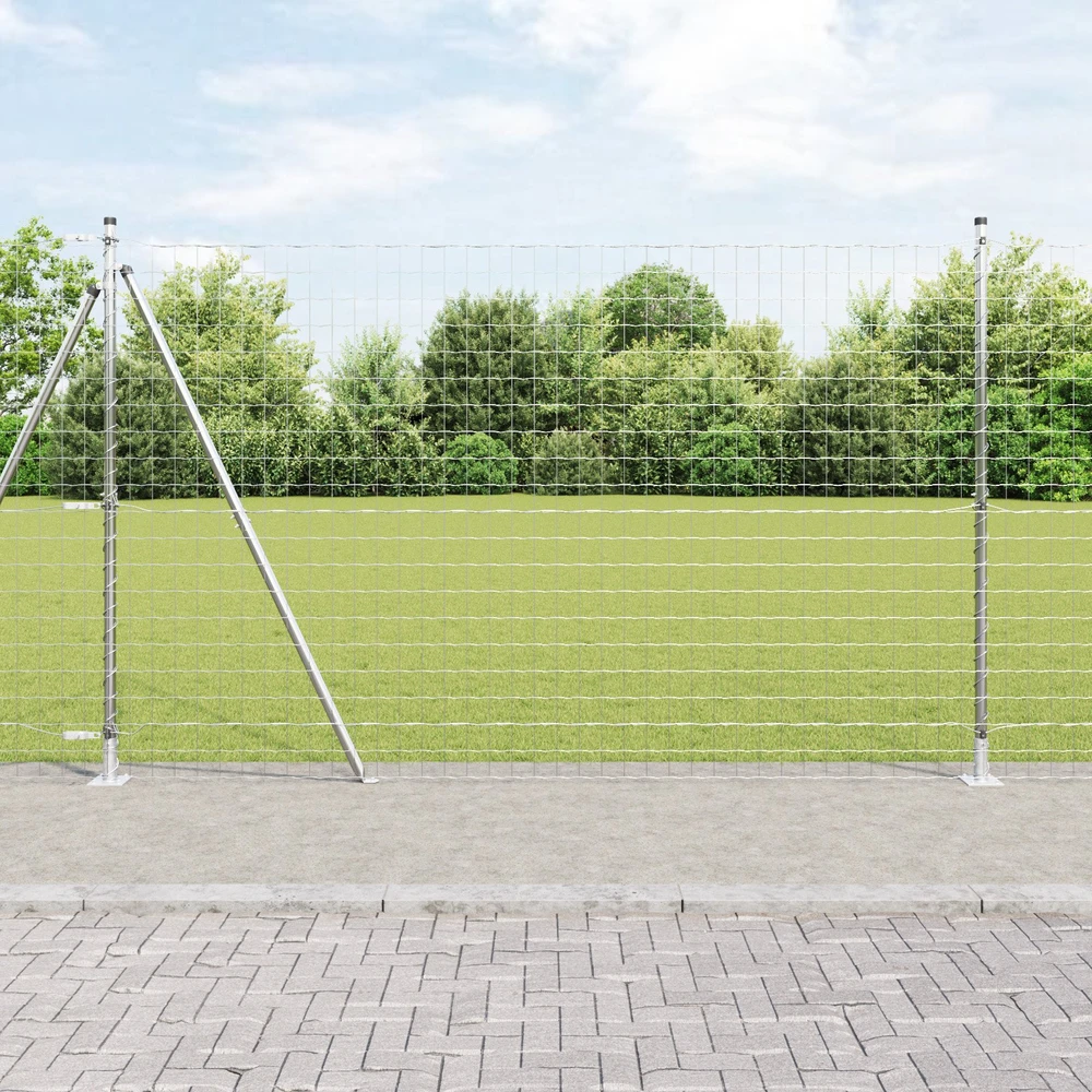 Lauko Euro tvoros su betono pagrindu 10 x 1,6 m Sidabrinė