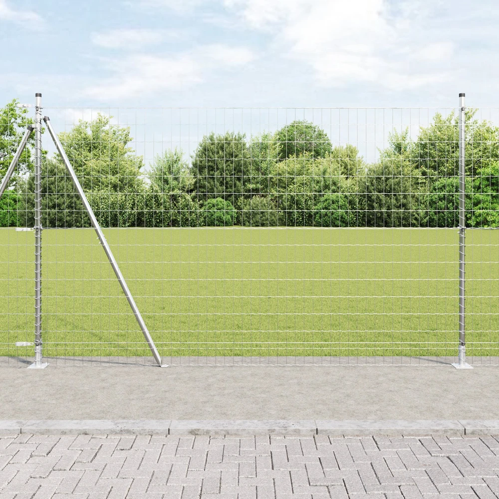 Lauko Euro tvoros su betono pagrindu 10 x 1,4 m Sidabrinė