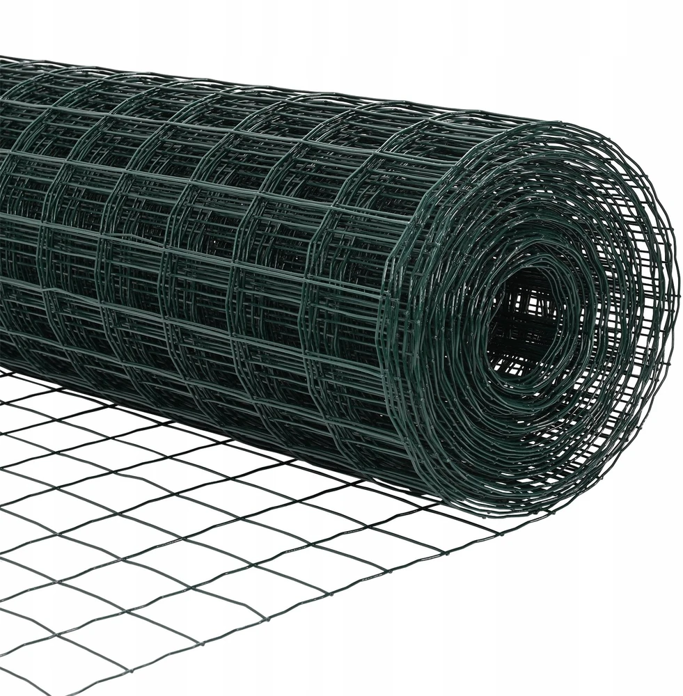 Euro tvora su smeigėmis 10 x 0,8 m PVC dengtas plienas Žalia