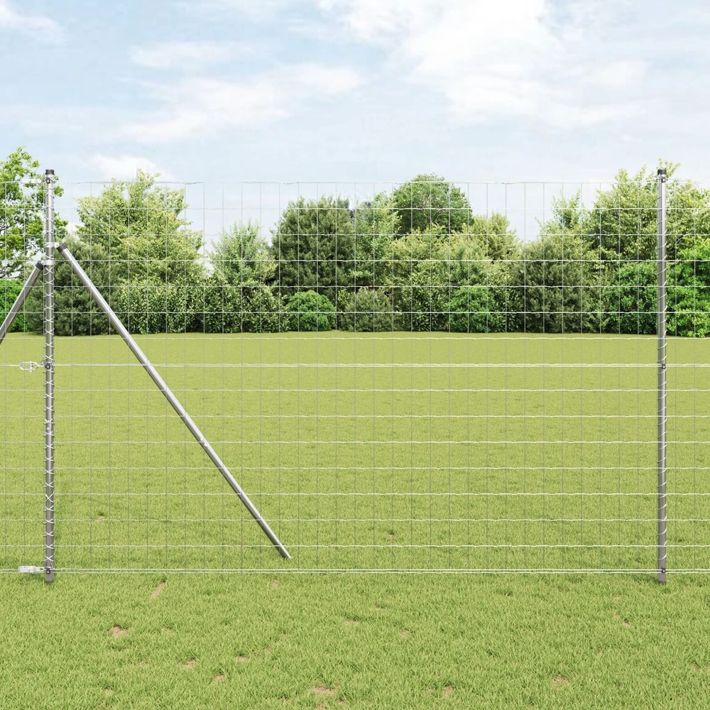 Lauko Euro tvoros gruntinis tvirtinimas 10 x 1,5 m Sidabrinė
