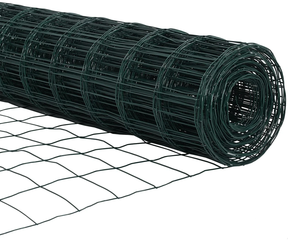 Euro tvora su smeigėmis 10 x 1 m PVC dengtas plienas Žalia