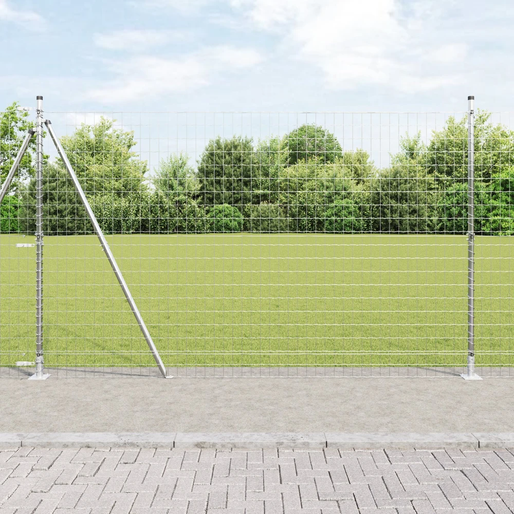 Lauko Euro tvoros su betono pagrindu 10 x 1,5 m Sidabrinė