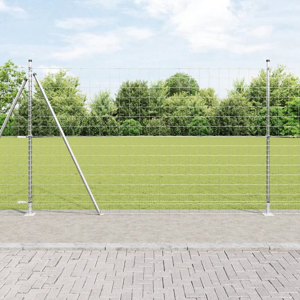 Lauko Euro tvoros su betono pagrindu 10 x 1,5 m Sidabrinė
