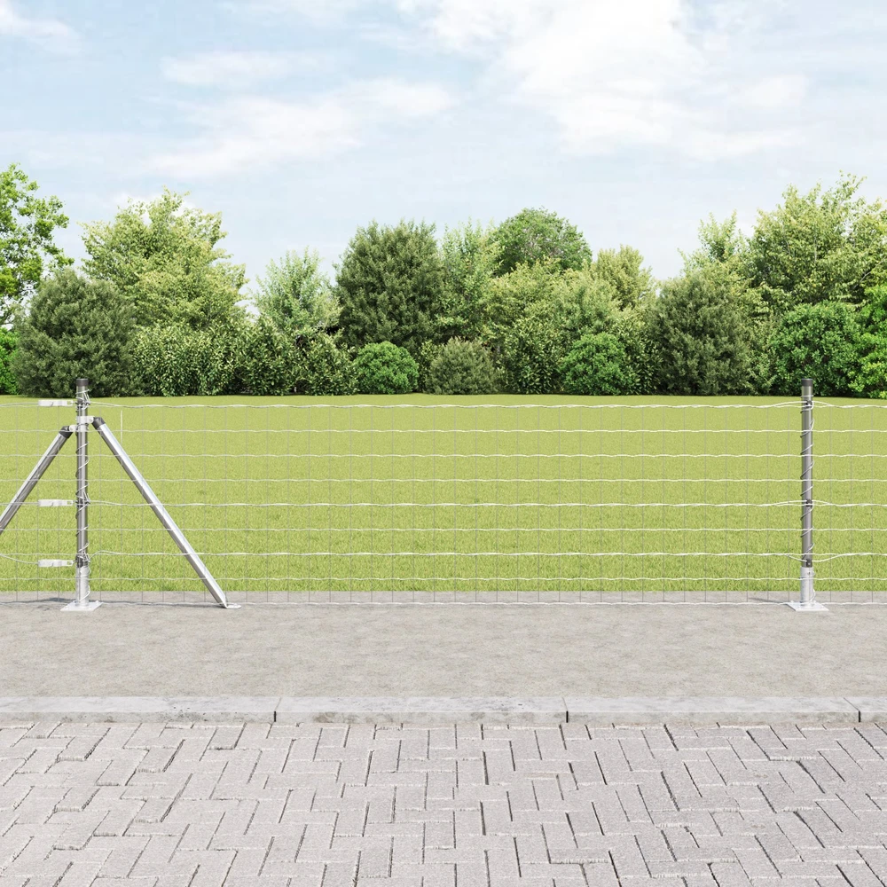 Lauko Euro tvoros su betono pagrindu 10 x 0,4 m Sidabrinė