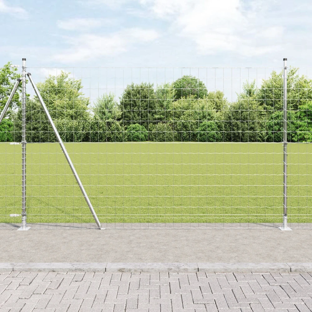 Lauko Euro tvoros su betono pagrindu 10 x 1,5 m Sidabrinė