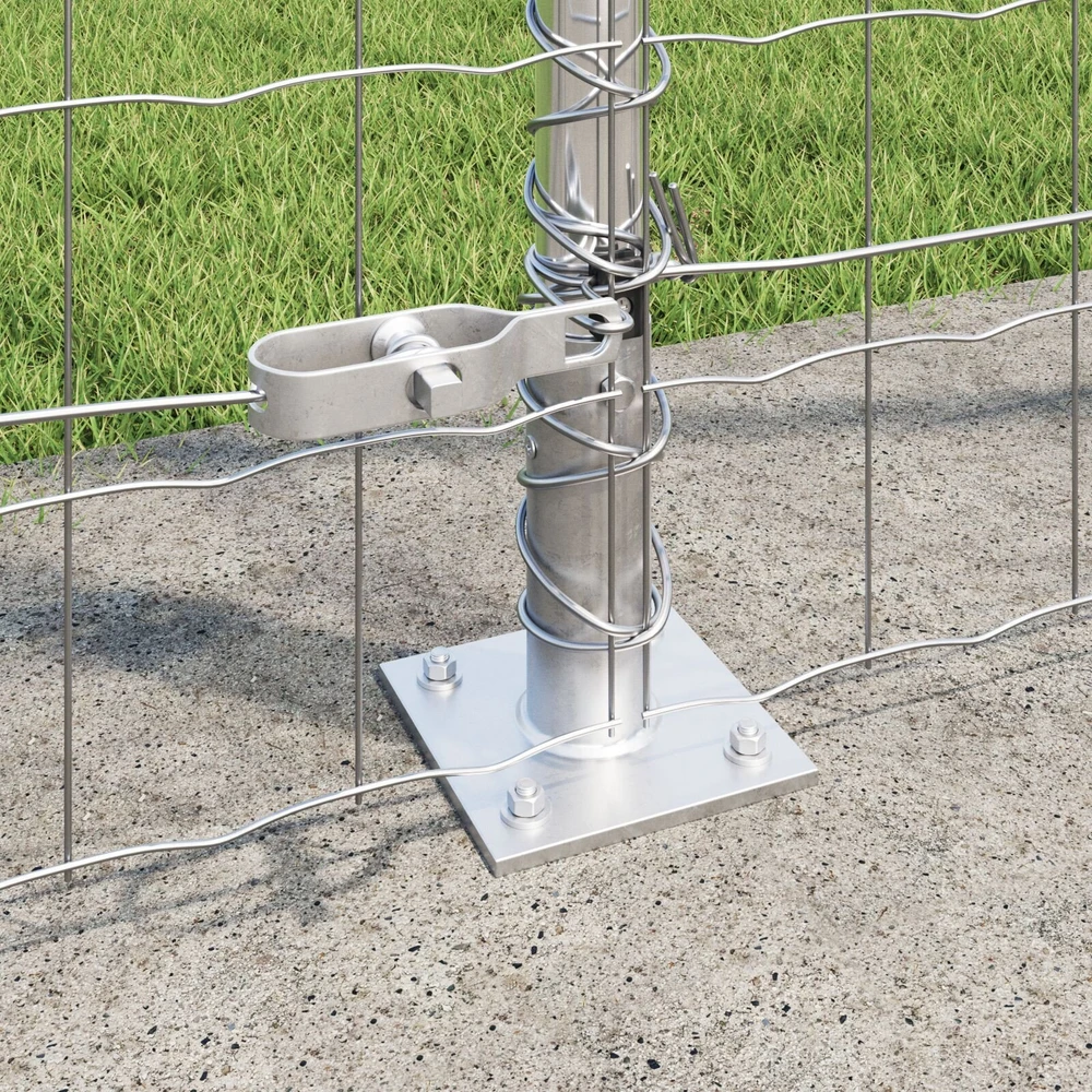 Lauko Euro tvoros su betono pagrindu 10 x 1,5 m Sidabrinė