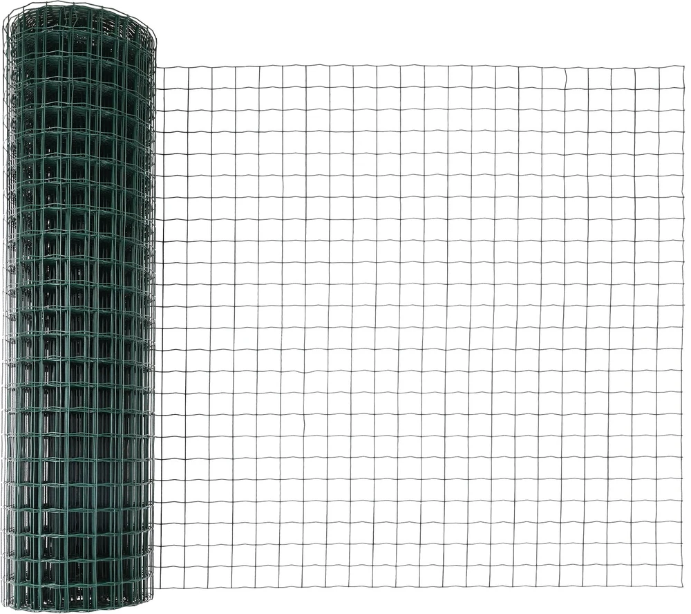 Euro tvora su smeigėmis 10 x 1 m PVC dengtas plienas Žalia