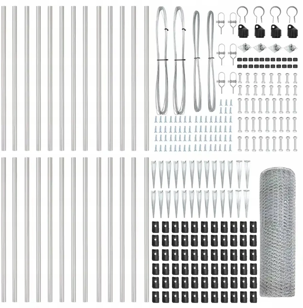 Hexagonal Fence with Post 50 x 0,8 m Galvanizuotas plienas
