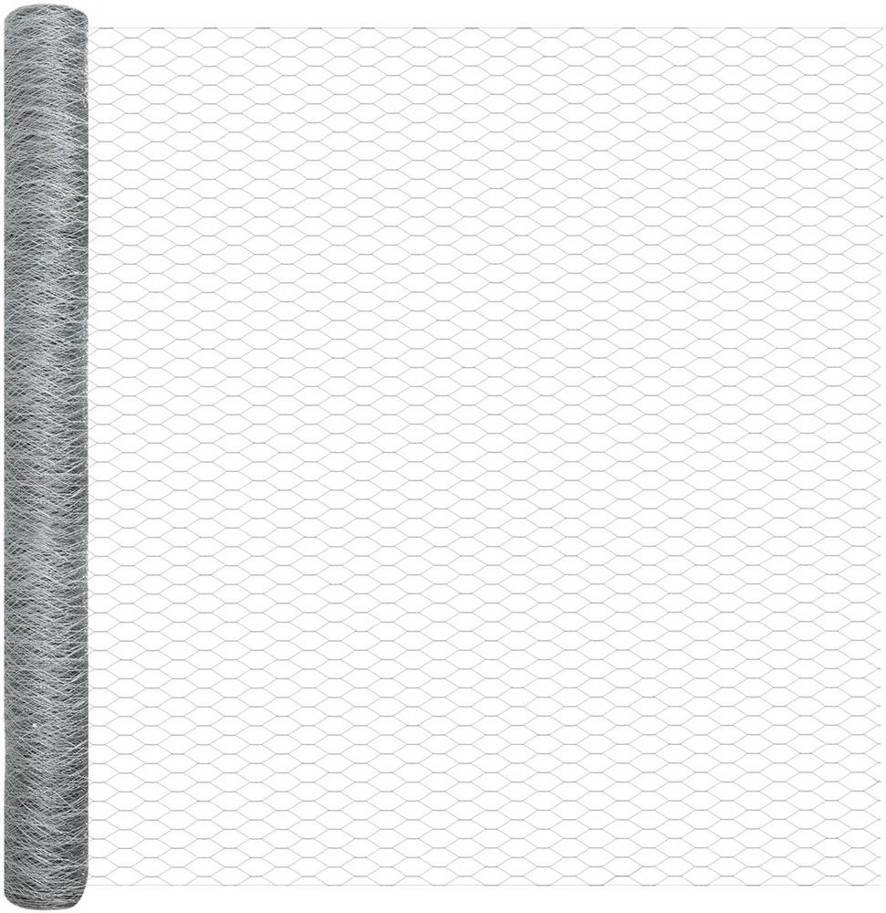 Heksagonalinė tvoros tvirtinimo sistema 100 x 1,5 m Sidabrinė
