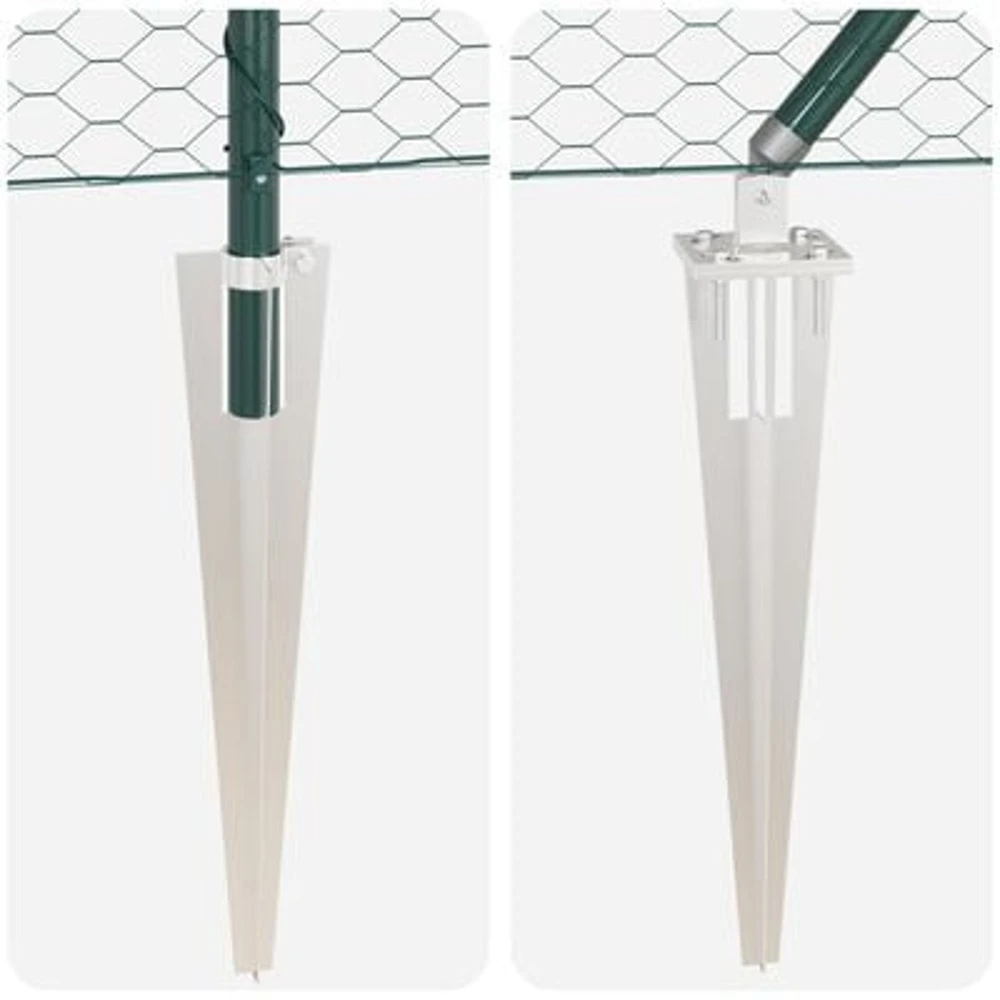 Hexagonal Fence with Post 100 x 1,4 m PVC dengtas plienas Žalia