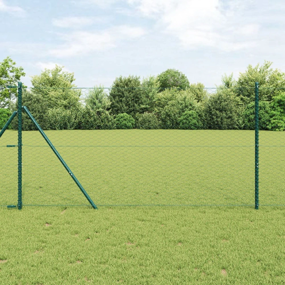 Heksagoninė tvora 1,4 x 50 m PVC Žalia