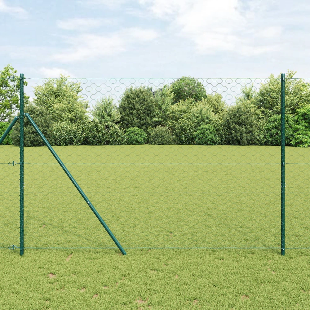 Heksagonalinė tvoros tvirtinimo sistema 100 x 1,5 m Žalia