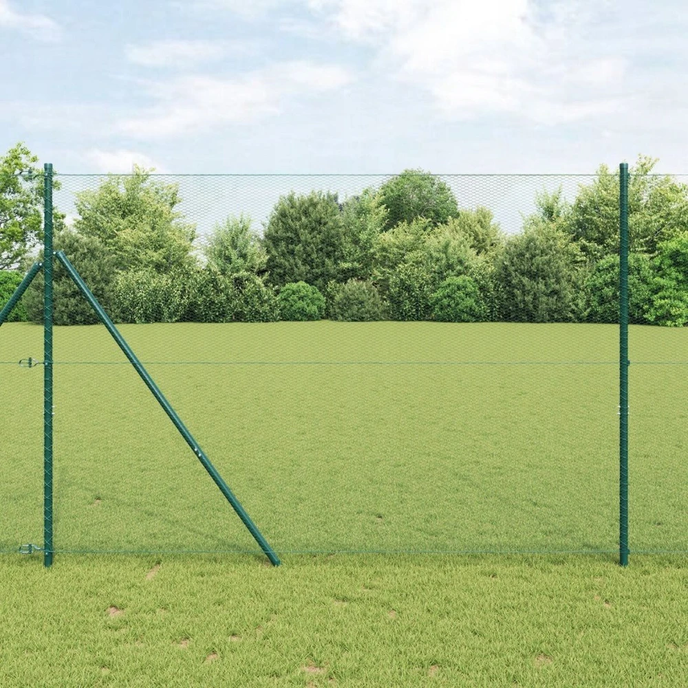 Heksagoninė tvora 1,6 x 50 m PVC Žalia