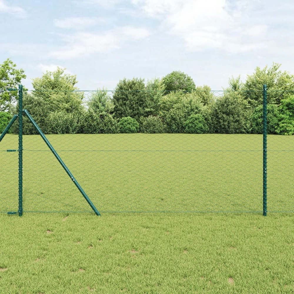 Heksagoninė tvora 1,4 x 25 m PVC Žalia