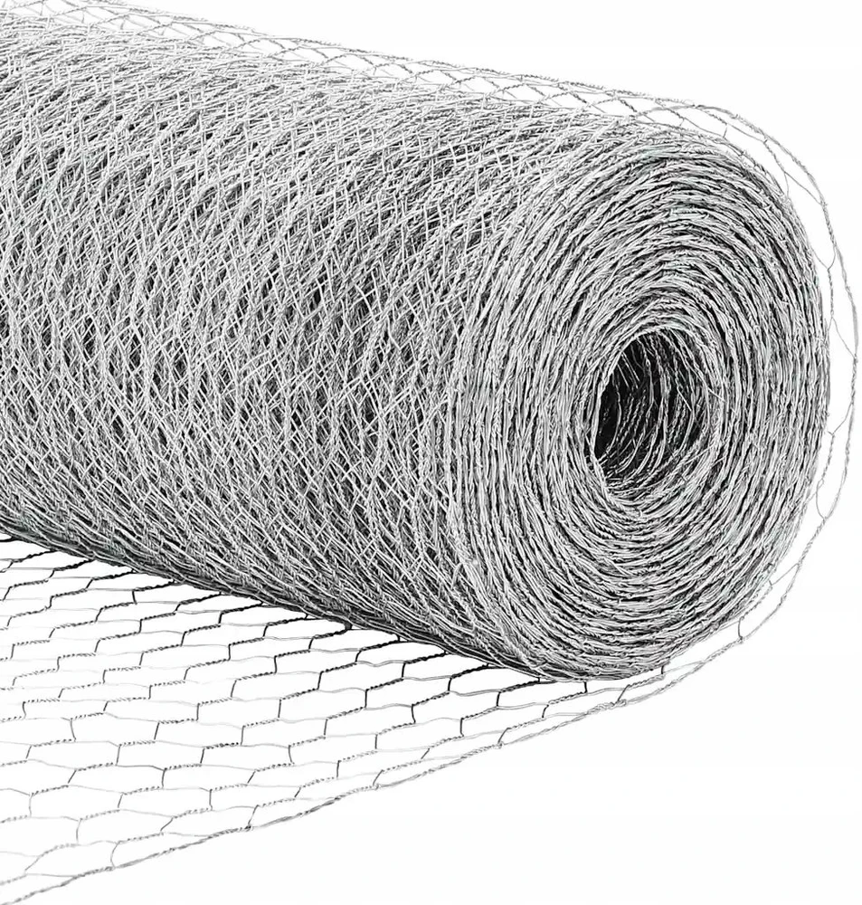Hexagonal Fence with Post 25 x 1,6 m Galvanizuotas plienas