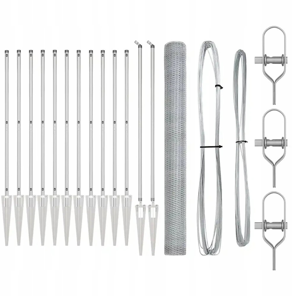 Hexagonal Fence with Post 25 x 1,6 m Galvanizuotas plienas