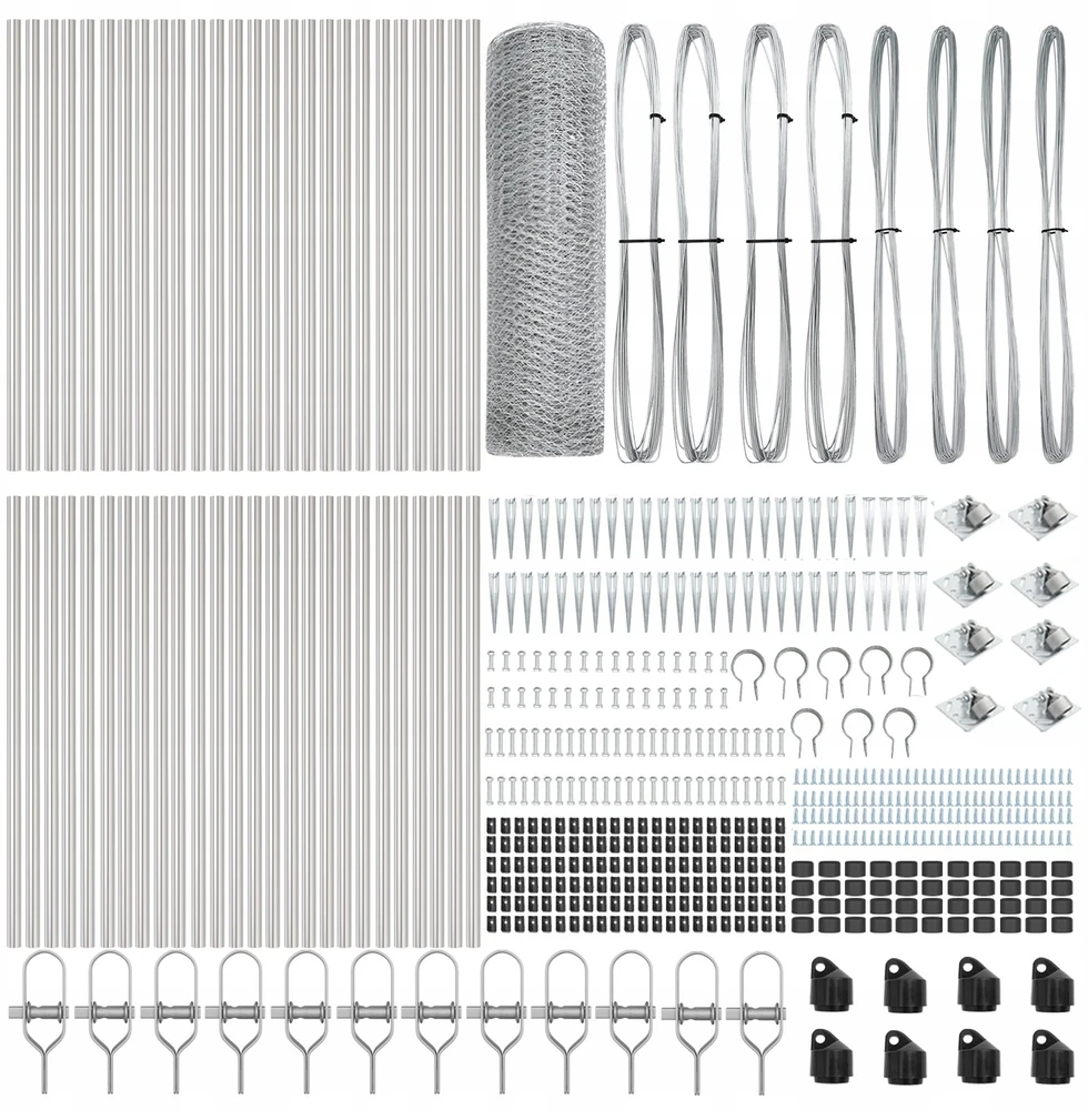 Hexagonal Fence with Post 100 x 0,4 m Galvanizuotas plienas
