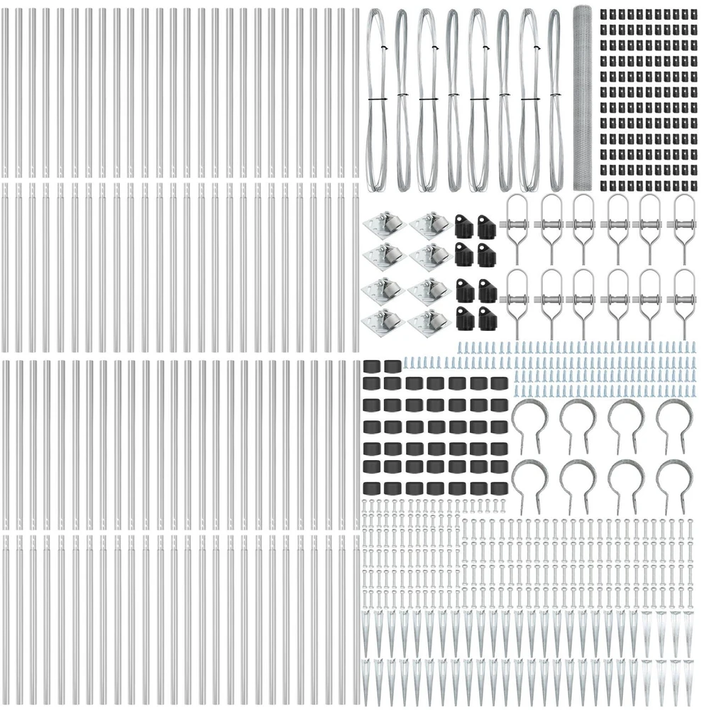 Hexagonal Fence with Post 100 x 1,5 m Galvanizuotas plienas