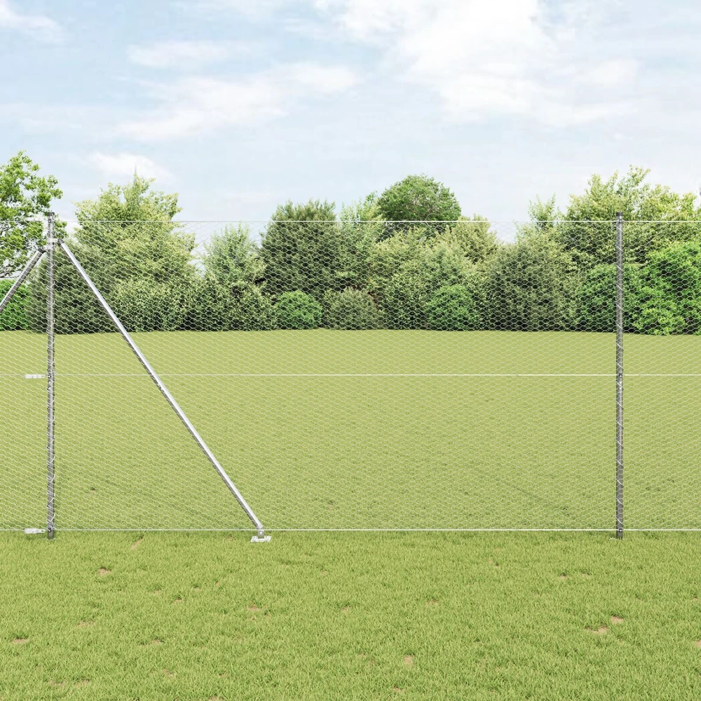 Hexagonal Fence with Post 100 x 1,5 m Galvanizuotas plienas