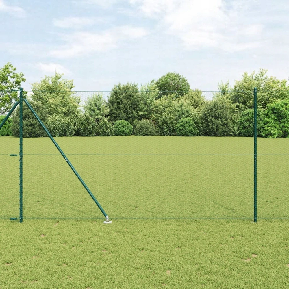 Hexagonal Fence with Post 50 x 1,5 m PVC dengtas plienas Žalia
