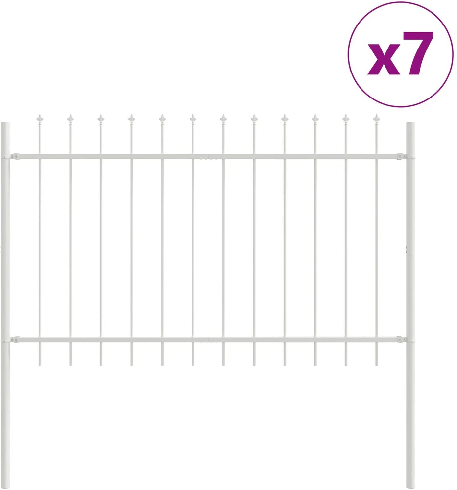 Sodo tvora WOERDEN 7 vnt. 11,9 x 0,8 m Miltelinis plienas Balta