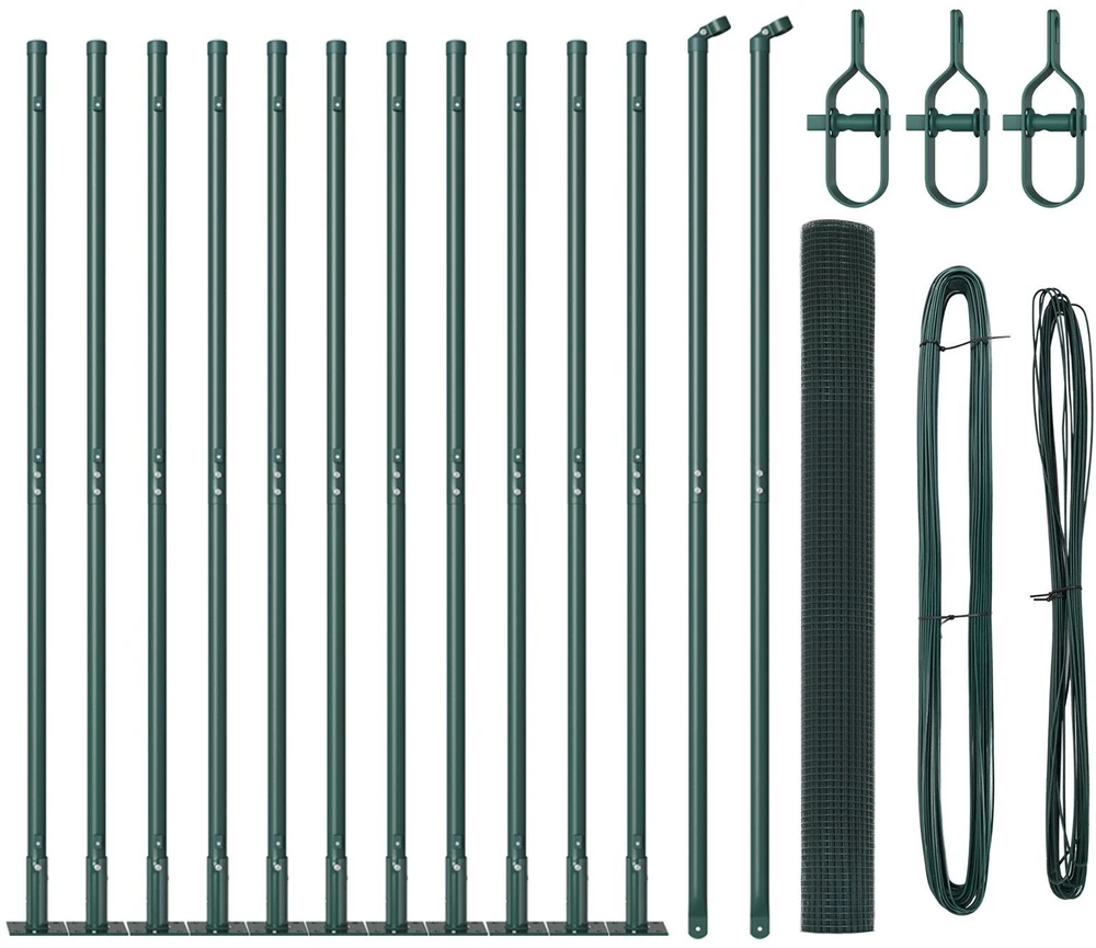 Suvirinta vielos tvora su betono baze 25 x 1,5 m Žalia