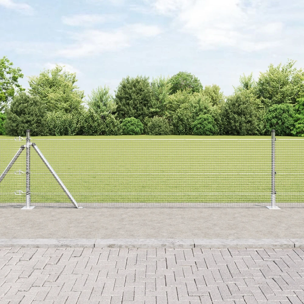 Suvirinta vielos tvora su betono baze 50 x 0,6 m Sidabrinė