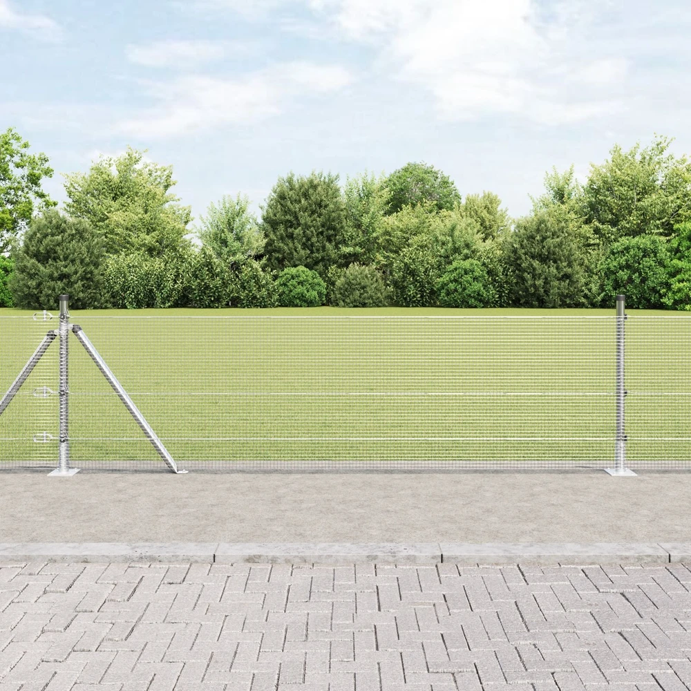 Suvirinta vielos tvora su betono baze 25 x 0,4 m Sidabrinė