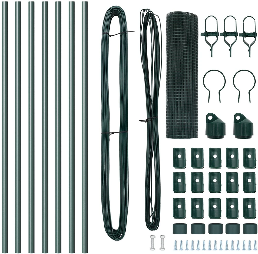 Suvirintas vielos tvora žemės tvirtinimas 10 x 0,8 m Žalia