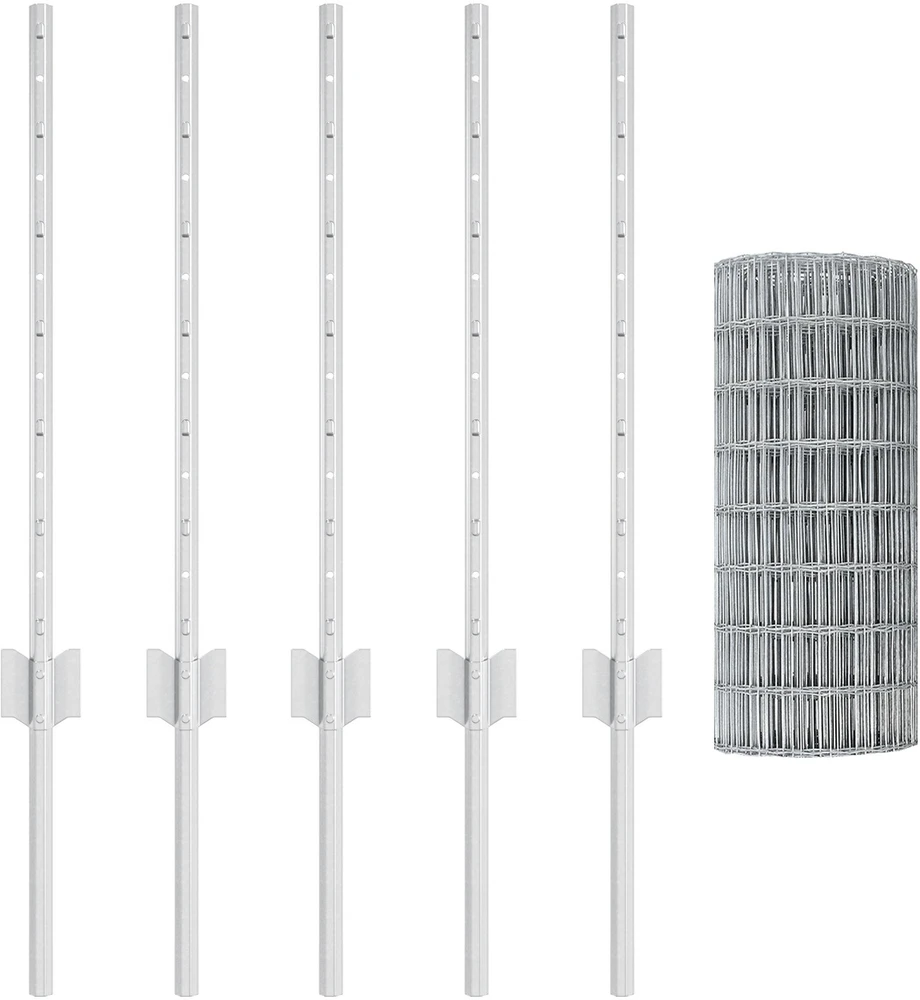 Euro tvoros su stulpu 10 x 0,6 m Galvanizuotas plienas